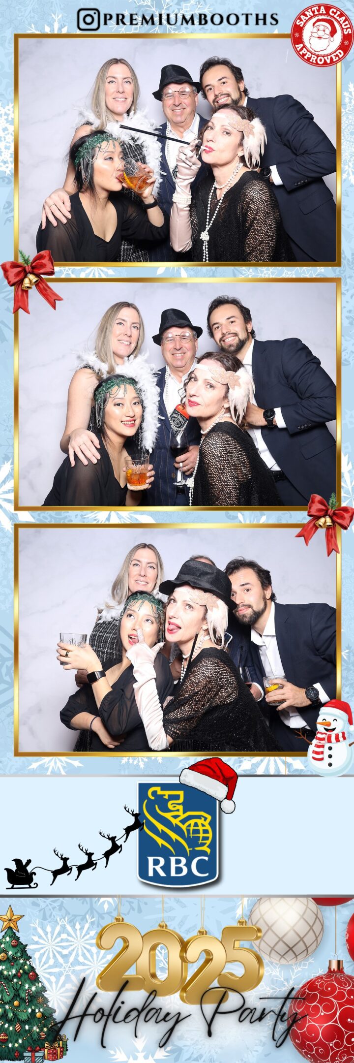 Group of friends enjoying drinks and posing for fun photos.