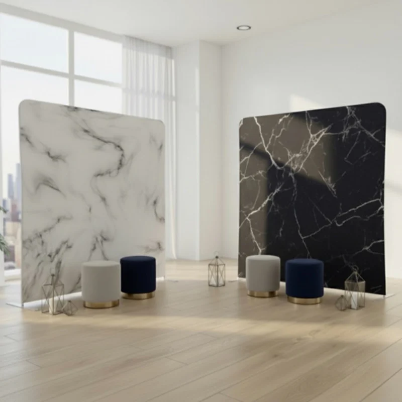 Stylish room dividers with marble designs